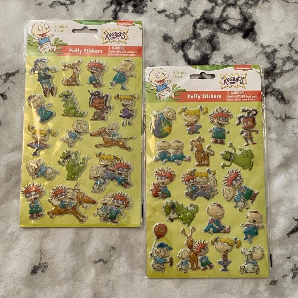 Nickelodeon 2 Rugrats Puffy Sticker Sheets - Picture 1 of 2